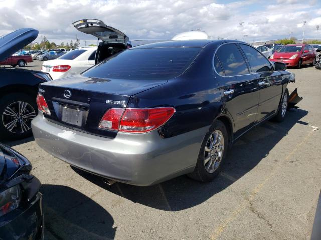 JTHBA30G845024879 - 2004 LEXUS ES 330 BLUE photo 4