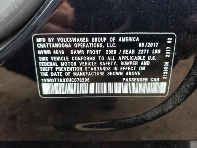 1VWDT7A3XHC078206 - 2017 VOLKSWAGEN PASSAT R-LINE Qara foto 12