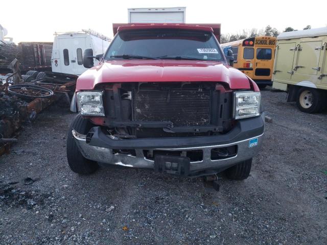1FDAF57P37EA79787 - 2007 FORD F550 SUPER DUTY RED photo 5