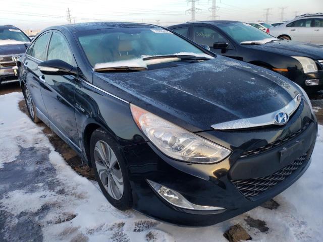 KMHEC4A44DA050305 - 2013 HYUNDAI SONATA HYBRID BLACK photo 4