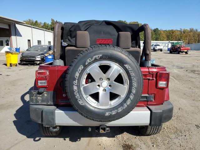 1C4GJWBG3CL281366 - 2012 JEEP WRANGLER SAHARA BURGUNDY photo 6