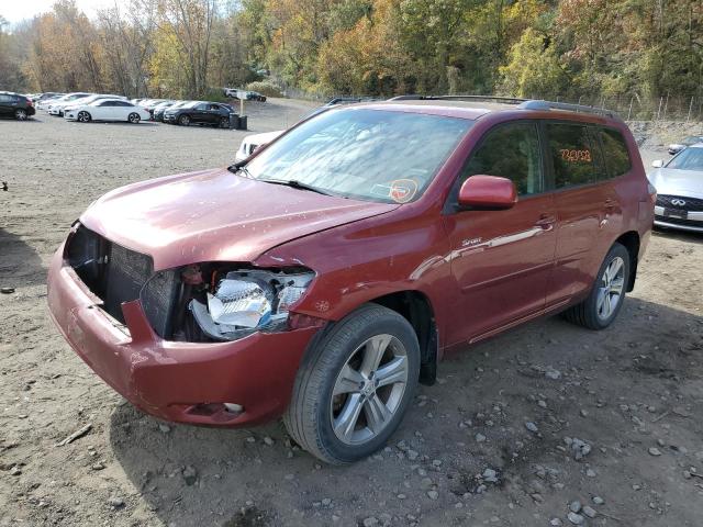 JTEES43A482108063 - 2008 TOYOTA HIGHLANDER SPORT RED photo 1