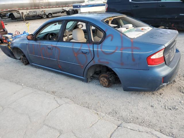 4S3BL616787221071 - 2008 SUBARU LEGACY 2.5I BLUE photo 2