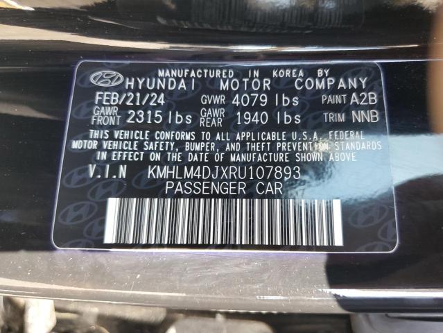 KMHLM4DJXRU107893 - 2024 HYUNDAI ELANTRA BLUE BLACK photo 12