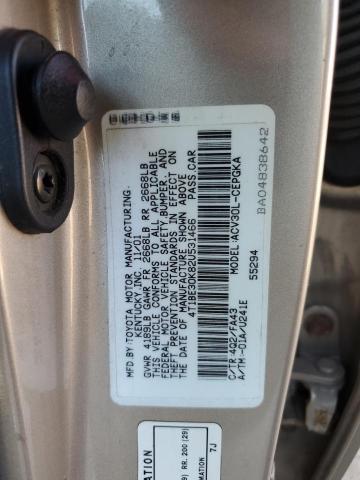 4T1BE30K82U531466 - 2002 TOYOTA CAMRY LE TAN photo 12