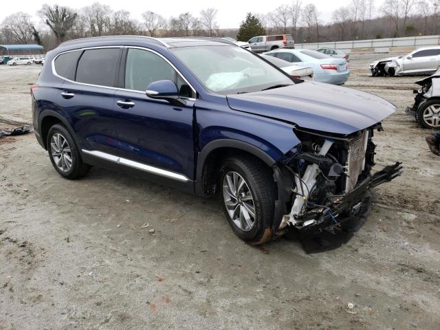 5NMS53AD8KH033201 - 2019 HYUNDAI SANTA FE LIMITED BLUE photo 4