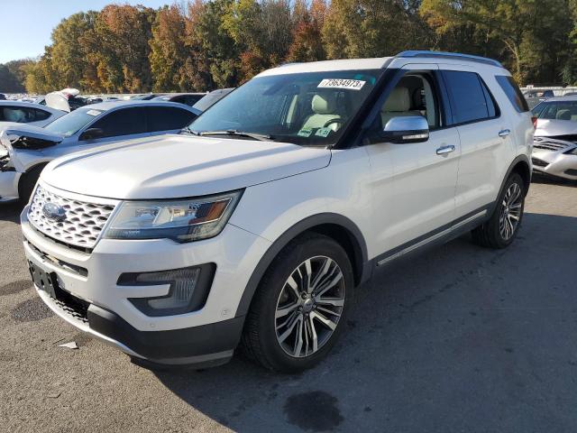 1FM5K8HTXGGA74603 - 2016 FORD EXPLORER PLATINUM WHITE photo 1