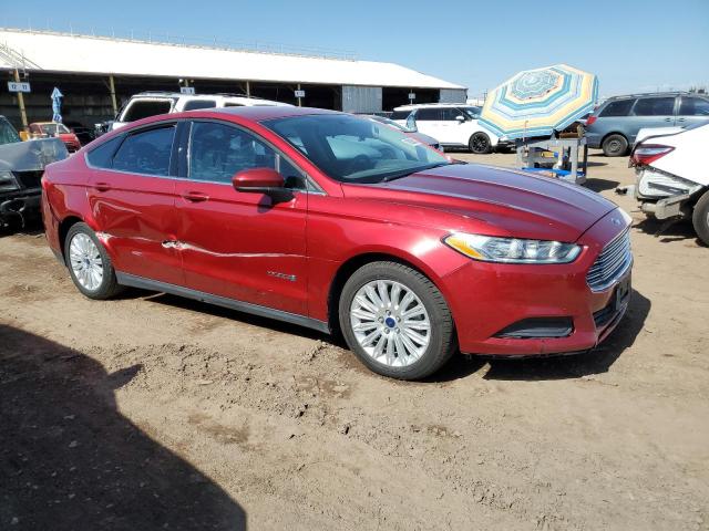 3FA6P0UU0FR151311 - 2015 FORD FUSION S HYBRID RED photo 4