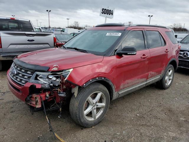 1FM5K8DH2HGD38206 - 2017 FORD EXPLORER XLT RED photo 1