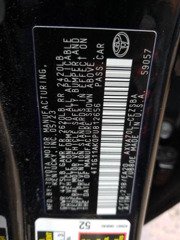 4T1G11AK0PU812656 - 2023 TOYOTA CAMRY SE NIGHT SHADE BLACK photo 13