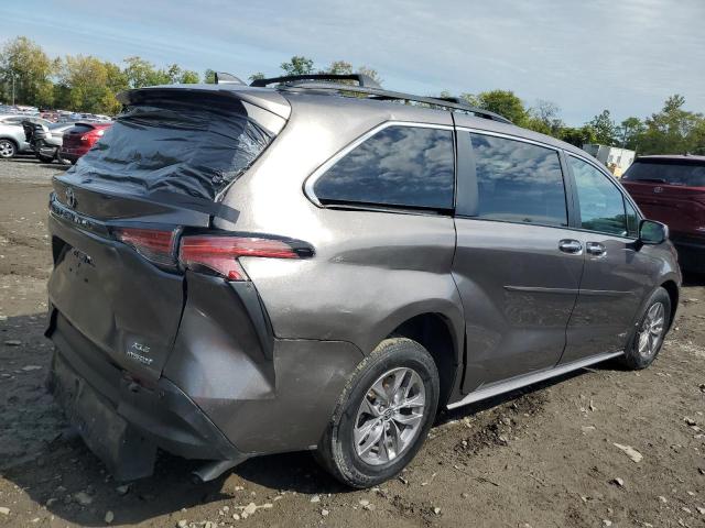 5TDJSKFC4MS023053 - 2021 TOYOTA SIENNA XLE GRAY photo 3