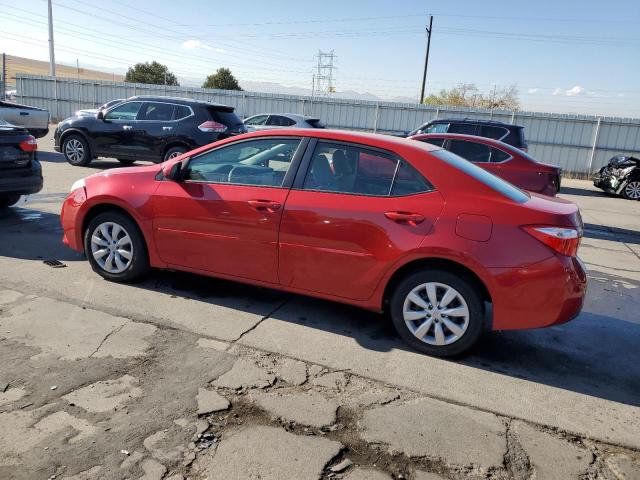 5YFBURHE2FP364615 - 2015 TOYOTA COROLLA L RED photo 2