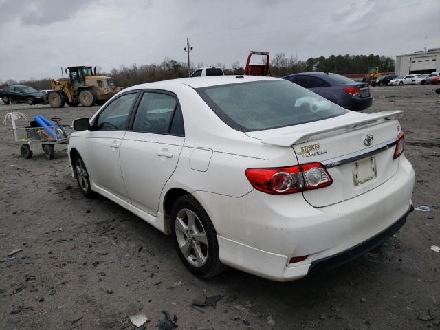 2T1BU4EE7BC682375 - 2011 TOYOTA COROLLA BASE WHITE photo 2