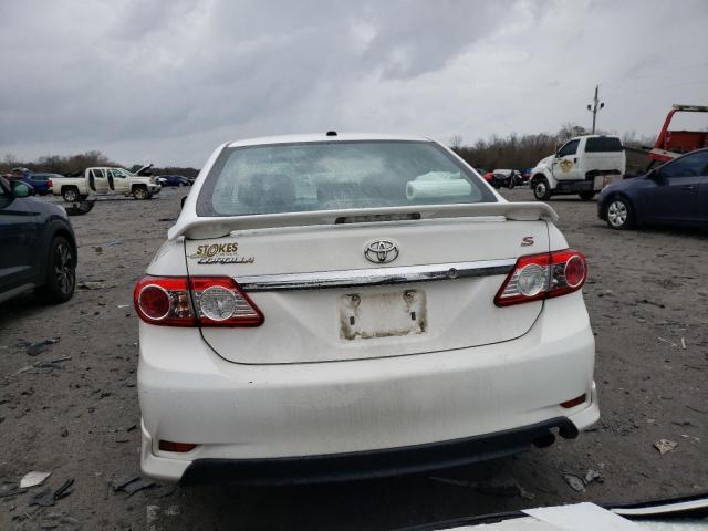 2T1BU4EE7BC682375 - 2011 TOYOTA COROLLA BASE WHITE photo 6