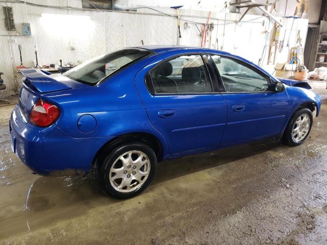 1B3ES56C65D263545 - 2005 DODGE NEON SXT BLUE photo 3