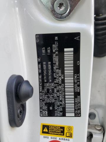 5TDKKRFH1GS128159 - 2016 TOYOTA HIGHLANDER XLE WHITE photo 13