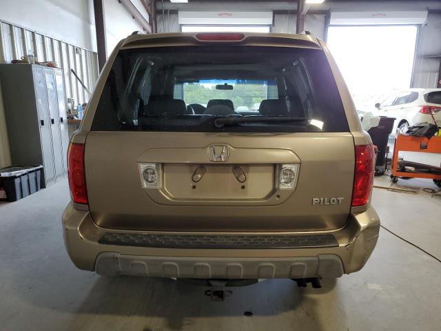 2HKYF18585H527687 - 2005 HONDA PILOT EXL TAN photo 6