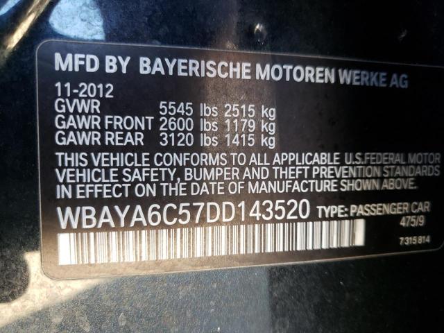 WBAYA6C57DD143520 - 2013 BMW 740 I BLACK photo 12