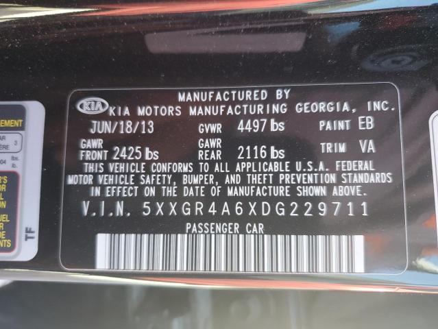 5XXGR4A6XDG229711 - 2013 KIA OPTIMA SX BLACK photo 13