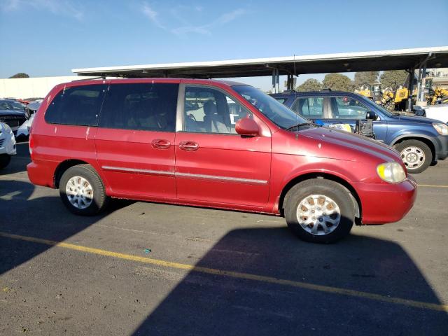 KNDUP131446510801 - 2004 KIA SEDONA EX RED photo 4