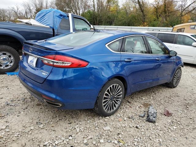 3FA6P0D90JR194275 - 2018 FORD FUSION TITANIUM/PLATINUM BLUE photo 3