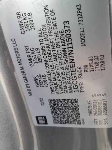 1GCGTEEN7N1150373 - 2022 CHEVROLET COLORADO ZR2 SILVER photo 12