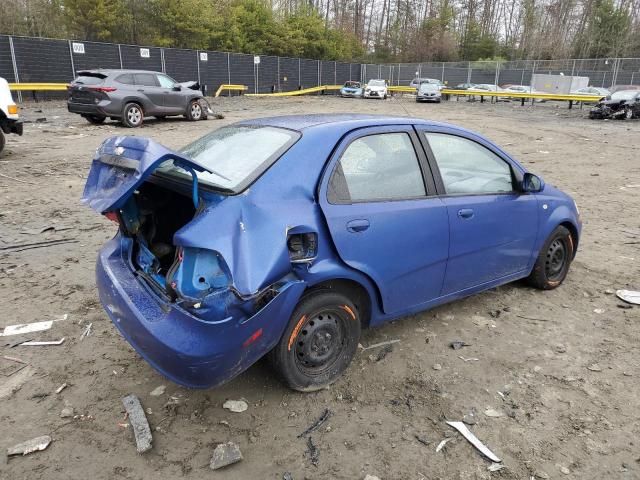 KL1TD52605B317828 - 2005 CHEVROLET AVEO BASE BLUE photo 3