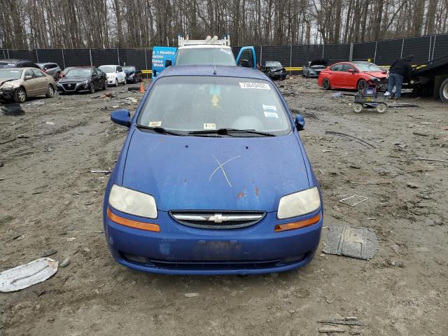 KL1TD52605B317828 - 2005 CHEVROLET AVEO BASE BLUE photo 5