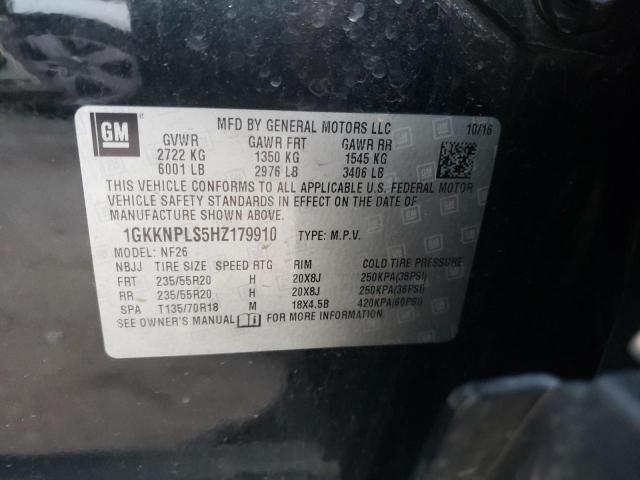 1GKKNPLS5HZ179910 - 2017 GMC ACADIA DENALI BLACK photo 13