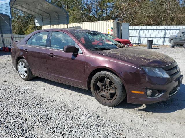 3FAHP0HA1BR260153 - 2011 FORD FUSION SE MAROON photo 4