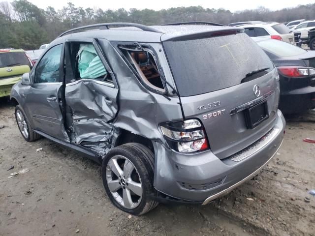 4JGBB8GB2BA716688 - 2011 MERCEDES-BENZ ML 350 4MATIC SILVER photo 2