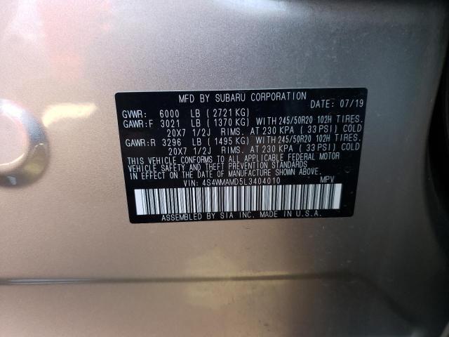 4S4WMAMD5L3404010 - 2020 SUBARU ASCENT LIMITED GOLD photo 13