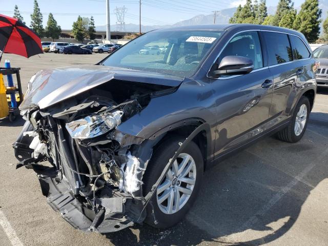 5TDZKRFH7GS169815 - 2016 TOYOTA HIGHLANDER LE GRAY photo 1