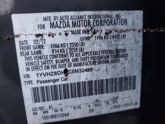 1YVHZ8DH1C5M32489 - 2012 MAZDA 6 I BLACK photo 13