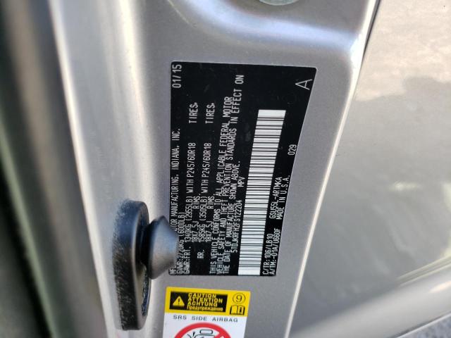 5TDJKRFH2FS122204 - 2015 TOYOTA HIGHLANDER XLE SILVER photo 13