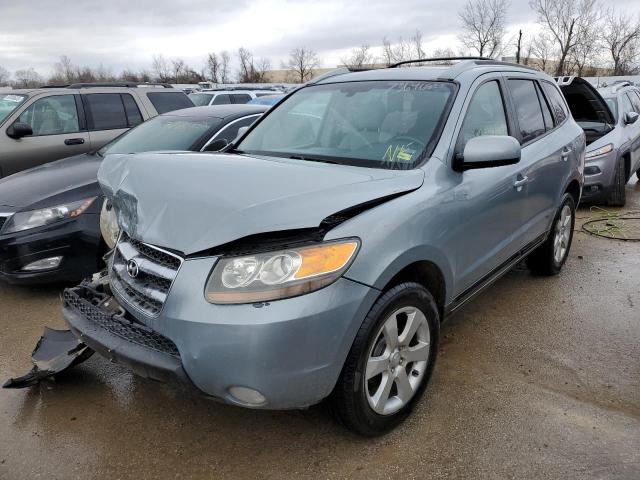 5NMSH13E07H001612 - 2007 HYUNDAI SANTA FE SE BLUE photo 1