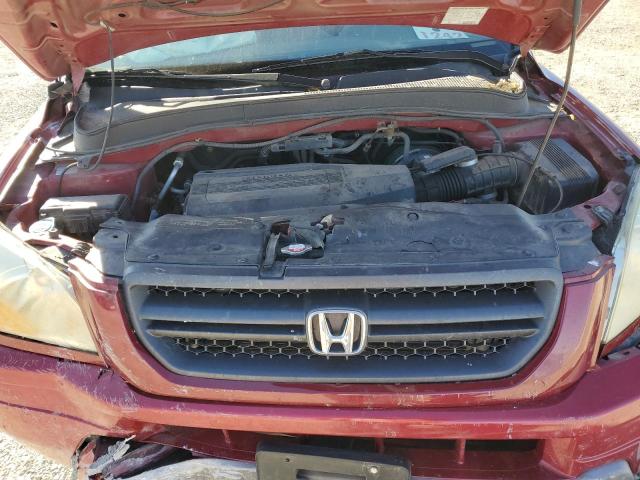 2HKYF186X4H590992 - 2004 HONDA PILOT EXL RED photo 12