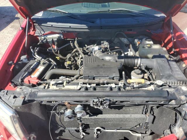 1FTRF12W09KB23991 - 2009 FORD F150 წითელი ფოტო 11