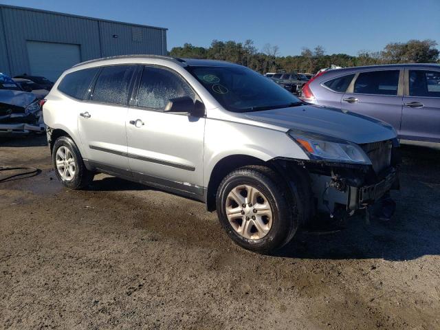 1GNKRFED8FJ275378 - 2015 CHEVROLET TRAVERSE LS SILVER photo 4