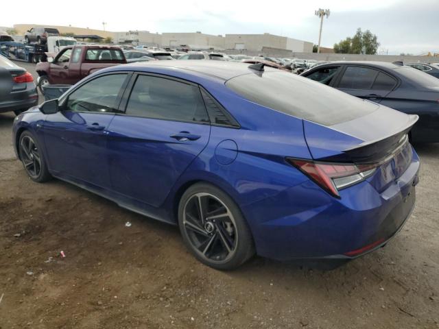 KMHLR4AF5MU146708 - 2021 HYUNDAI ELANTRA N LINE BLUE photo 2