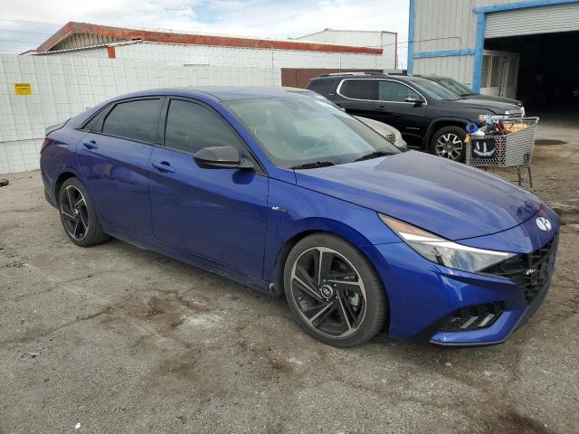 KMHLR4AF5MU146708 - 2021 HYUNDAI ELANTRA N LINE BLUE photo 4