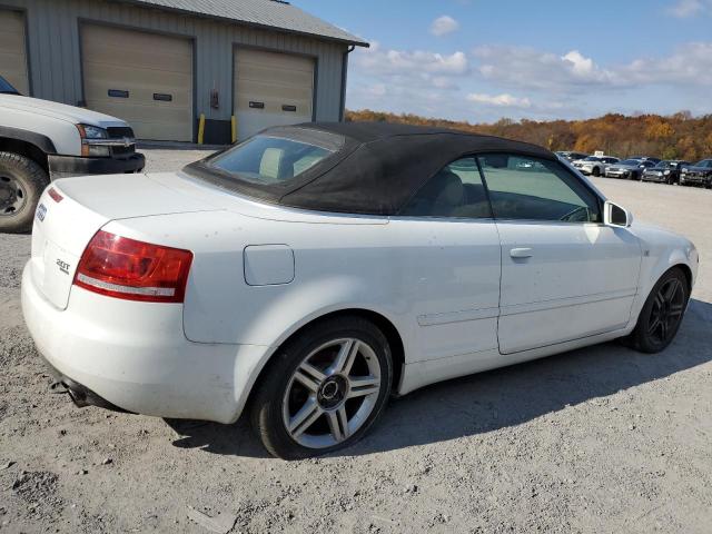 WAUDF48H37K023513 - 2007 AUDI A4 2.0T CABRIOLET QUATTRO WHITE photo 3