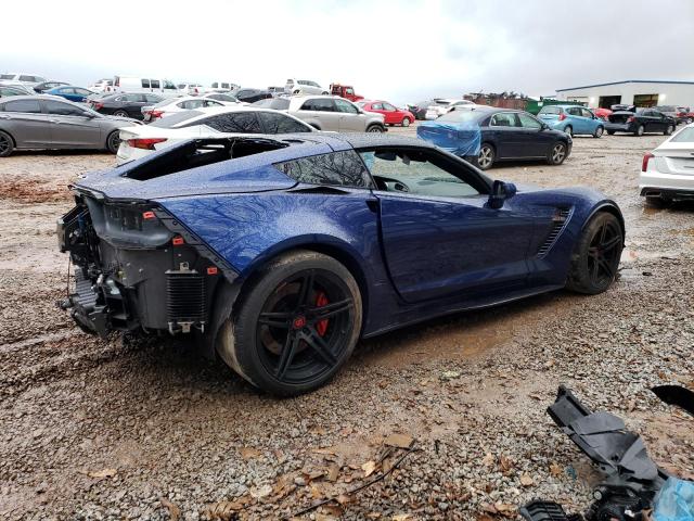 1G1YS2D65H5604156 - 2017 CHEVROLET CORVETTE Z06 2LZ BLUE photo 3