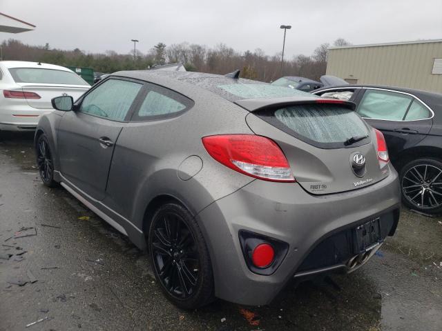 KMHTC6AE0GU273861 - 2016 HYUNDAI VELOSTER TURBO GRAY photo 2