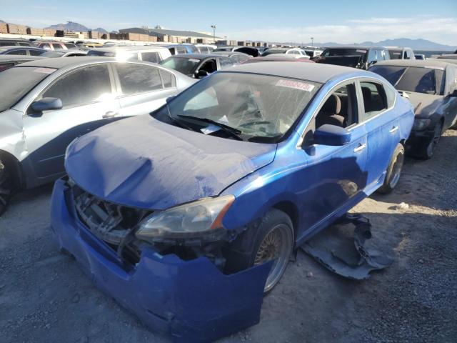 3N1AB7AP8DL662584 - 2013 NISSAN SENTRA S BLUE photo 1