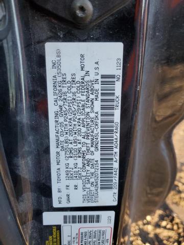 5TEUU42N45Z072154 - 2005 TOYOTA TACOMA ACCESS CAB შავი ფოტო 12