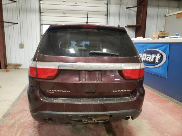 1C4SDJET2CC205103 - 2012 DODGE DURANGO CITADEL BURGUNDY photo 6