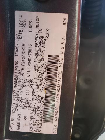 5TFJU4GN1FX070575 - 2015 TOYOTA TACOMA DOUBLE CAB PRERUNNER BLACK photo 12