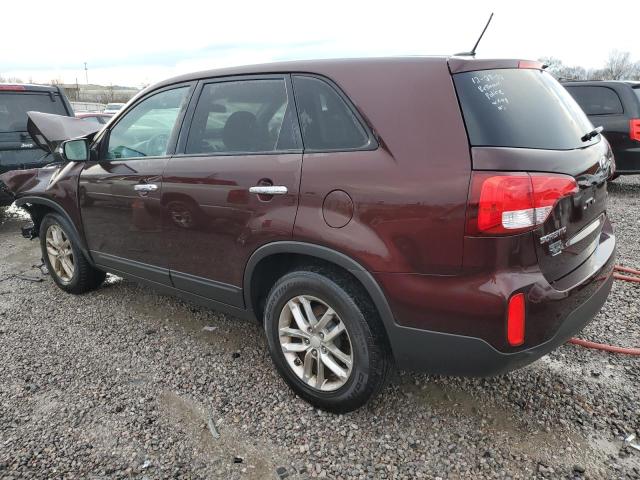 5XYKT3A61FG646932 - 2015 KIA SORENTO LX BURGUNDY photo 2