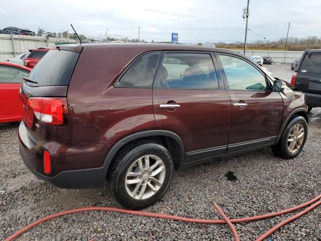 5XYKT3A61FG646932 - 2015 KIA SORENTO LX BURGUNDY photo 3